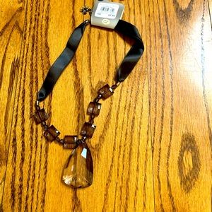 Beautiful Ribbon necklace with stones